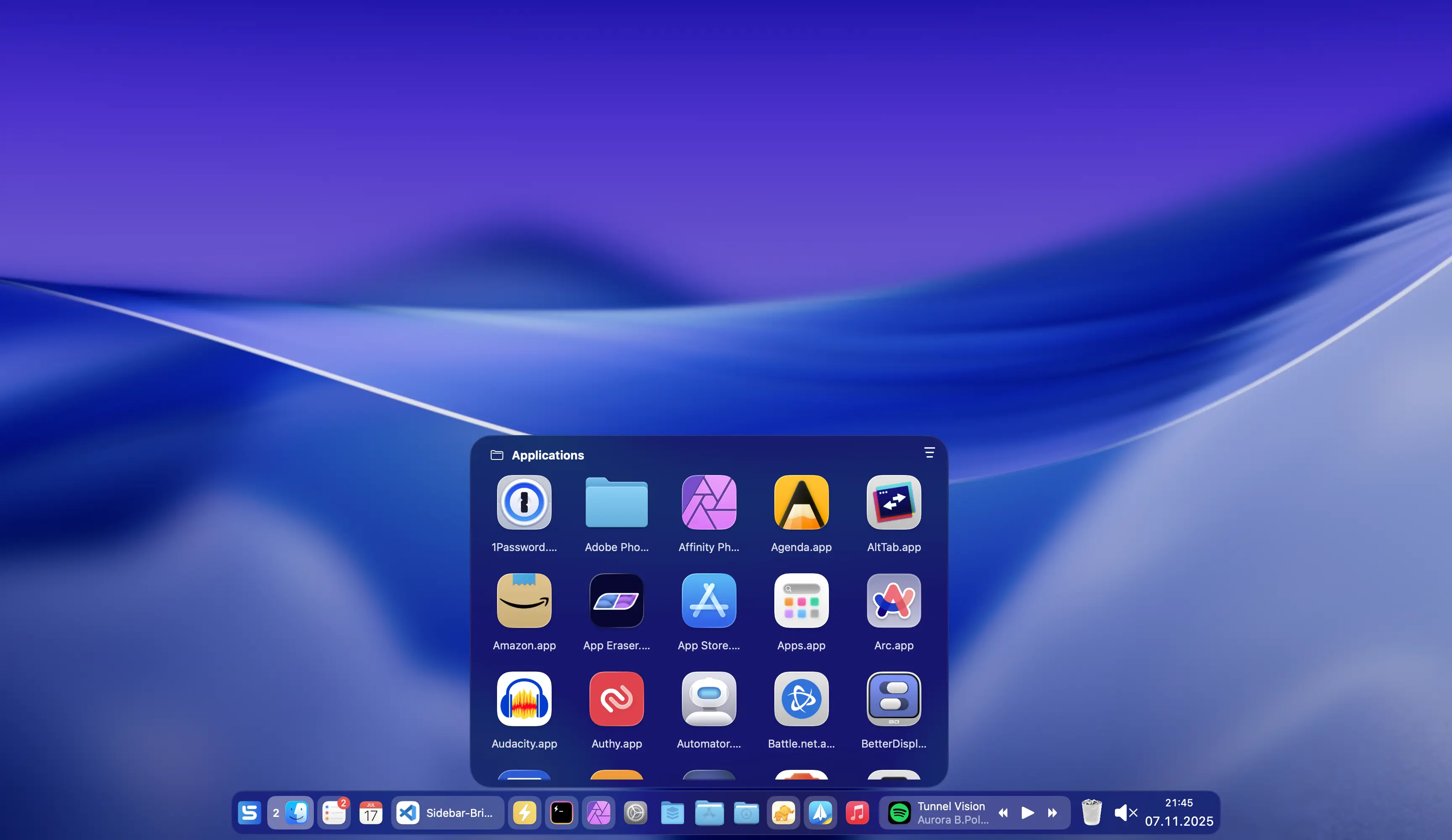Folder peek as grid