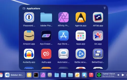 Peek into folders